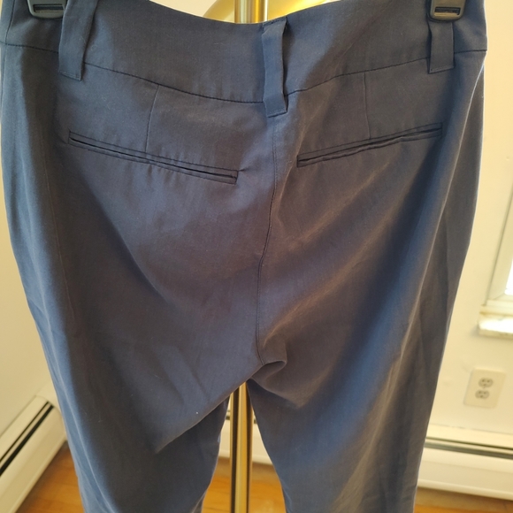 Eileen Fisher Navy Blue Tapered Full Length Dress Pants Pockets Zip Up XXS - Picture 5 of 6